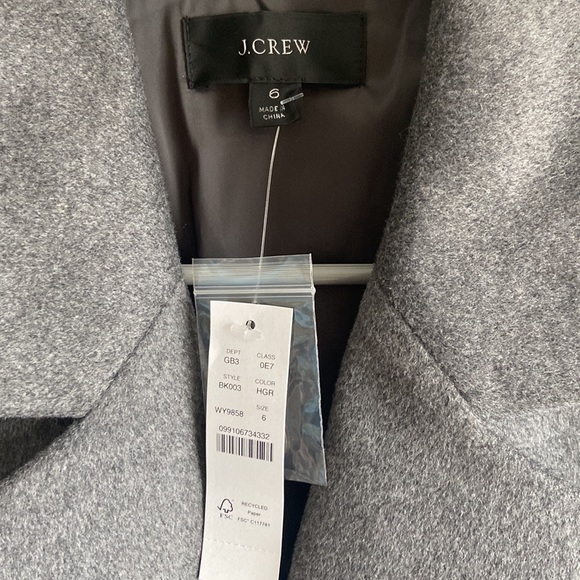 NWT J. Crew wool blend double breasted blazer - Picture 3 of 5